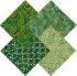 Gustav Klimt fabric: Emerald Fat Quarter Bundle