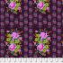 Hindsight Fabric: Stitched Bouquet Eggplant (per 1/4 metre)