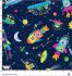 Lost In Space fabric: Monster Adventure, Navy