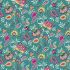 Jewel Tones fabric: Sarasa Teal (per 1/4 metre)