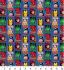 Superheroes Fabric: Marvel Comic Blue (per 1/4 metre)