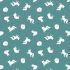 Small Things Polar Animals Fabric: Arctic Fox Iced Teal Lewis and Irene