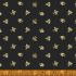 Eliza fabric: Spaced Floral Gold/Black (per 1/4 metre)