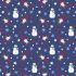 Keep Believing Fabric: Tomte & Snowmen Dark Blue (per 1/4 metre)