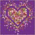 Love Always Exploding Heart Plum Quilt Kit