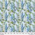 A Celebration of Sanderson fabric: Hollyhocks Sky (per 1/4 metre)