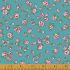 Posy Fabric: Little Roses Turquoise (per 1/4 metre)