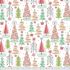 Fa La La Fabric Christmas Spruces White (per 1/4 metre)