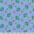 Jaikumari Fabric: Flower Motif Sky (per 1/4 metre)