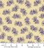 Classic Florals Fabric: Purple Floret on Tan (per 1/4 metre)