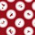 Keep Believing Fabric: Tomte Snowballs Red (per 1/4 metre)