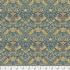 William Morris Bloomsbury Fabric: Mini Strawberry Thief Teal (per 1/4 metre)