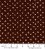 Nellie's Shirtings Fabric: Small Leaves on Brown (per 1/4 metre)