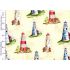 A Day by the Sea Fabric; Lighthouse