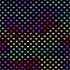 Hearts fabric: Rainbow Hearts Midnight (per 1/4 metre)