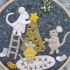 Large 19cm Applique Hoop Kit: Christmas Mouse Family