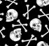 Halloween fabrics: Scaredy Cat, Skull