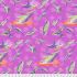 Migration Fabric: The Humpback's Ballet Magenta (per 1/4 metre)