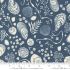 Seaglass Summer fabric: Tide Pool Novelty Shells, Indigo Sea