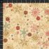 Christmas Wonders fabric: Large Gold Snowflakes on Beige (per 1/4 metre)