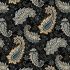 Le Poulet Fabric: Paisley Black (per 1/4 metre)