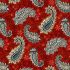 Le Poulet Fabric: Paisley Red (per 1/4 metre)