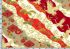 Imperial Collection Fabric: Cranes on Diagonal Wave Red (per 1/4 metre)