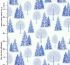 Tomten's Village Fabric: Tomten Trees on White