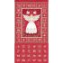 Angels fabric: Angels Advent Calendar 60cm Panel Red