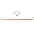 Wire Hanger  7.5' Heart straight hanger with stained dowel