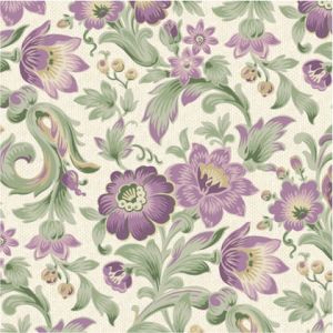 Vivienne fabric: Cream Leaf and Bloom | 