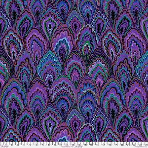 Kaffe Fassett Collective Marble Scallops Fabric, Purple | 