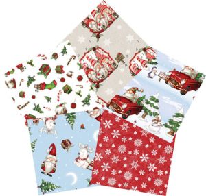 Driving Gnome For Christmas Fat Quarter Pack | 