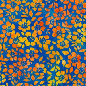 Floral Fantasy Batik: Small Floral Pacific (per 1/4 metre) | 