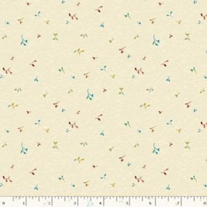 Country Lights fabric: Tiny Tossed Leaves Cream (per 1/4 metre) | 