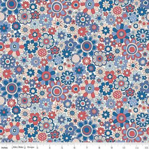 Liberty Carnaby Collection Fabric: Paradise Petals Sky (per 1/4 metre) | 