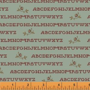 Pauline: Alphabet Blue (per 1/4 metre) | 