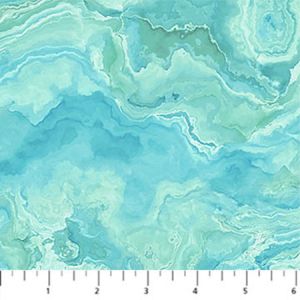 Tranquil Waters fabrics: Water Flow, Aqua | 