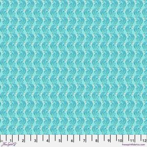 Language of Flowers Fabric: January Turquoise (per 1/4 metre) | 