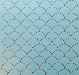 Quilt Stencil  12' Clam Shell Background | 