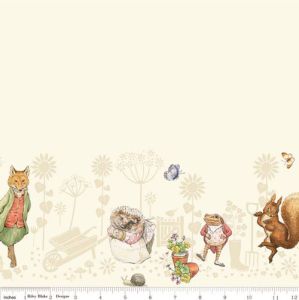 Peter Rabbit and Friends fabric: Border Print, Cloud | 