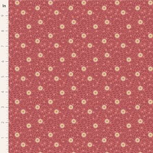 Tilda Sanctuary fabric: Rhubarb and Caramel, Daisy Dream Rhubarb | 