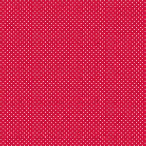 Makower Small Spots Fabric Small White Spots on Red (per 1/4 metre) | 