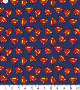 Superheroes Fabric: Superman Logo  DC (per 1/4 metre) | 