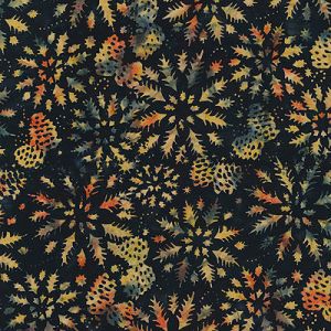 Tonga Batiks: Acorns & Pines Forest (per 1/4 metre) | 