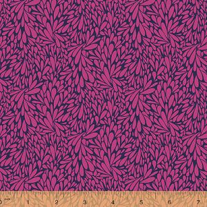 Solstice Fabric: Leafy Fuchsia (per 1/4 metre) | 