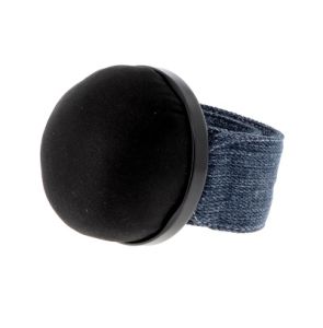 Bohin Pincushion Bohin Slap Band Pincushion Upcycled Denim With Slap Bracelet | 