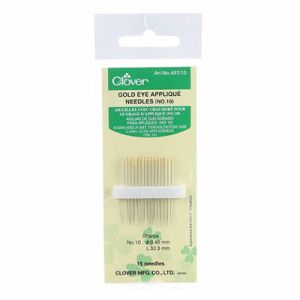 Clover Gold Eye Applique Needles  size 10 | 