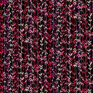 Hikari fabric: Leaf Stripe Black (per 1/4 metre) | 