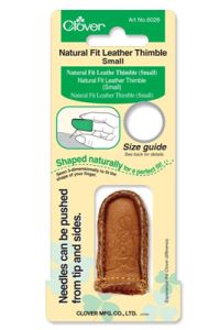 Clover Natural Fit Leather Thimble: Small | 